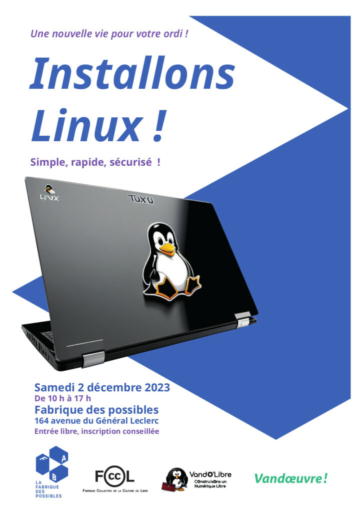 Affiche de l'événement Installons Linux ! 2023